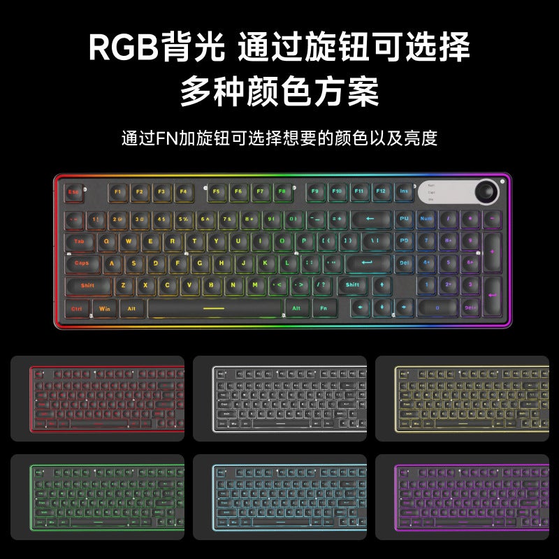Glare F98 Wired Silent Keyboard High Color Value Mechanical Feel Backlit Tablet Laptop Typing Office - Image 4
